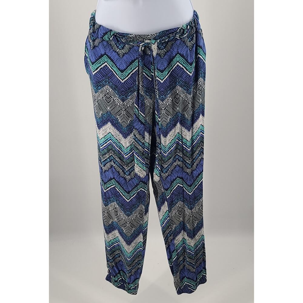 Joe B women's hippie magic jogger boho pants blue Size XL Dopamine funky quirky